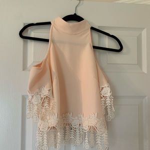 Peach crop top
